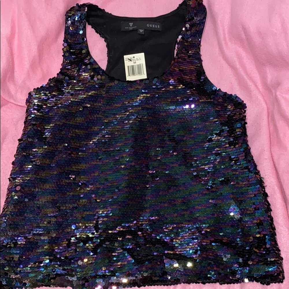 Guess sequenced tank top